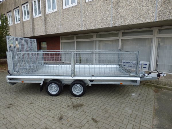 Hulco Terrax-2 3500.394x180 Baumaschinenanhnger mit Gitteraufsatz, 3500KG zGG, 394x180x97cm