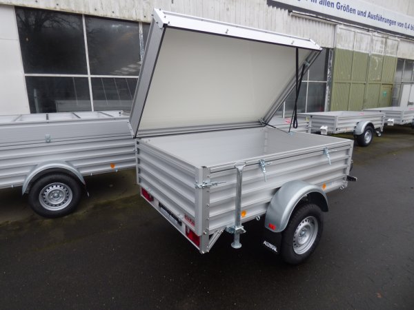 Deckelanhnger fr den Bau- o. Offroadeinsatz: Alutrail 75 RD 22.14, Ladema 216x135x69cm, Heavy Duty Anhnger mit 750kg zGG aber  verbauten 1400kg Komponenten inkl. hhenverstellbarer Zugeinrichtung, Tempo 100