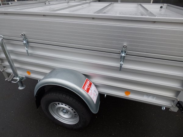 Deckelanhnger fr den Bau- o. Offroadeinsatz: Alutrail 75 RD 22.14, Ladema 216x135x69cm, Heavy Duty Anhnger mit 750kg zGG aber  verbauten 1400kg Komponenten inkl. hhenverstellbarer Zugeinrichtung, Tempo 100