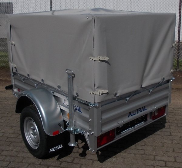 * Alutrail 75U17.12 ,mit Hochplane 100cm Innenh�he, Tempo 100 und 2 Heckst�tzen, 750kg zGG, Ladema�e 170x115x120cm, Aluboden, Tempo 100