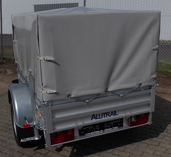 * Alutrail 75U17.12 ,mit Hochplane 100cm Innenh�he, Tempo 100 und 2 Heckst�tzen, 750kg zGG, Ladema�e 170x115x120cm, Aluboden, Tempo 100