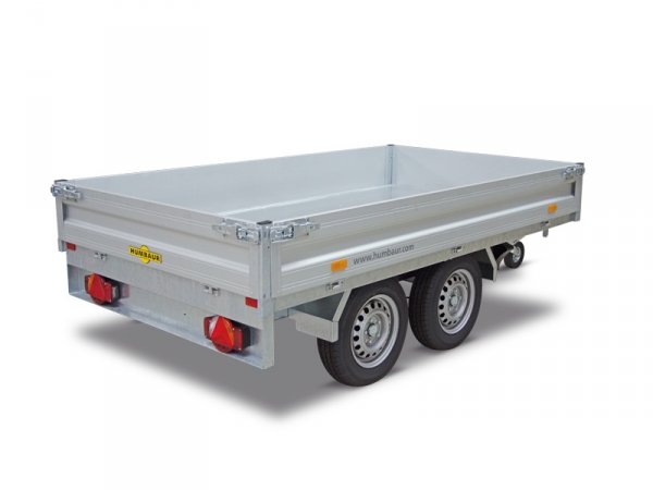 Humbaur Heckkipper HUK 202715 mit Alubordwnden, Handpumpe, 2000kg, 268x150cm, Einmaliger Abverkaufspreis