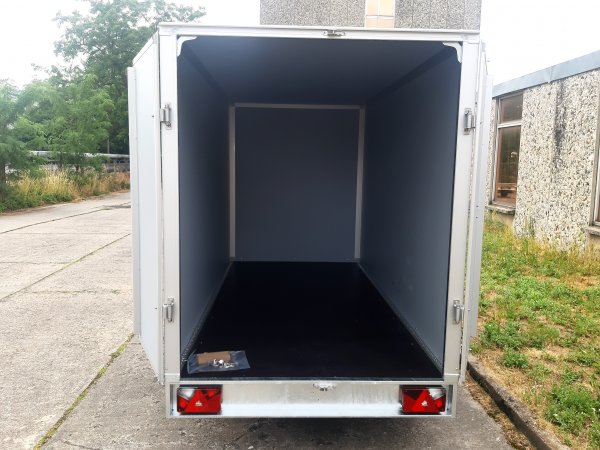 Saris GO 306 154 180 1500 1, Kofferanhnger wei, 1500KG zGG, 306x154x180cm, hinten mit Doppeltr