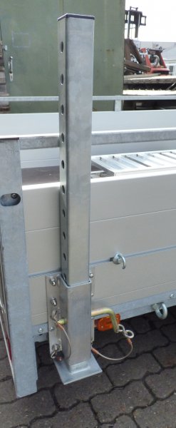 Schwerlasthecksttze mit Bolzensicherung