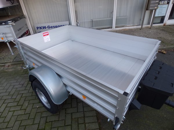 Fr Bau- oder Offroadeinsatz: Alutrail 75 R 22.14, Ladema 216x135x42cm, Heavy Duty Anhnger mit 750kg zGG aber  verbauten1400kg Komponenten inkl. hhenverstellbarer Zugeinrichtung, Tempo 100