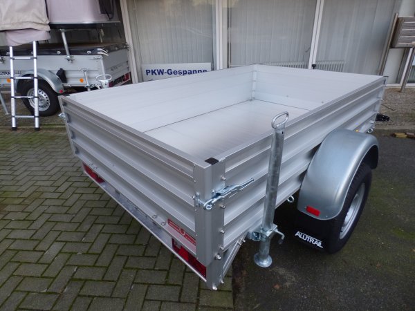 Fr Bau- oder Offroadeinsatz: Alutrail 75 R 22.14, Ladema 216x135x42cm, Heavy Duty Anhnger mit 750kg zGG aber  verbauten1400kg Komponenten inkl. hhenverstellbarer Zugeinrichtung, Tempo 100