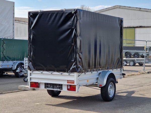 Alutrail 14 B 26.14 , 1400KG zGG, Tempo 100, 263x135x170cm, Alubordw�nde und Aluboden, mit  Hochplane , mit Tempo 100