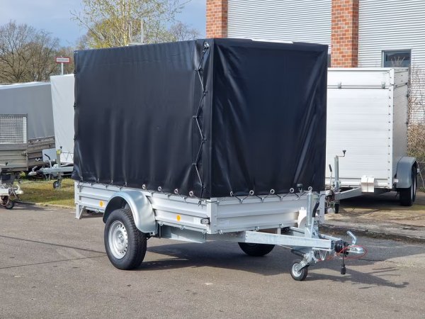 Alutrail 14 B 26.14 , 1400KG zGG, Tempo 100, 263x135x170cm, Alubordw�nde und Aluboden, mit  Hochplane , mit Tempo 100