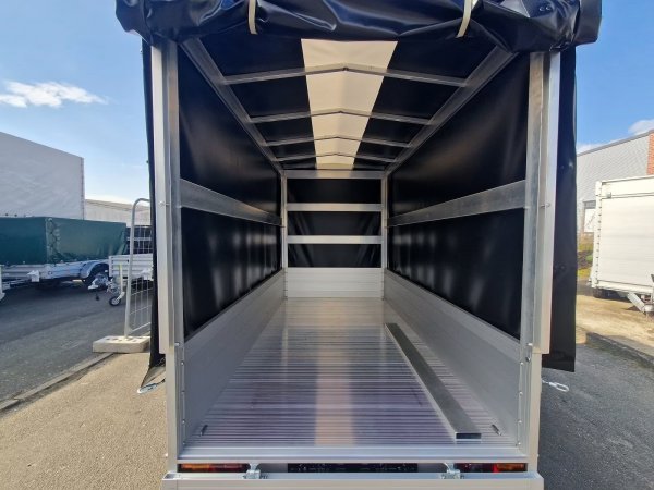 Alutrail 14 B 26.14 , 1400KG zGG, Tempo 100, 263x135x170cm, Alubordw�nde und Aluboden, mit  Hochplane , mit Tempo 100