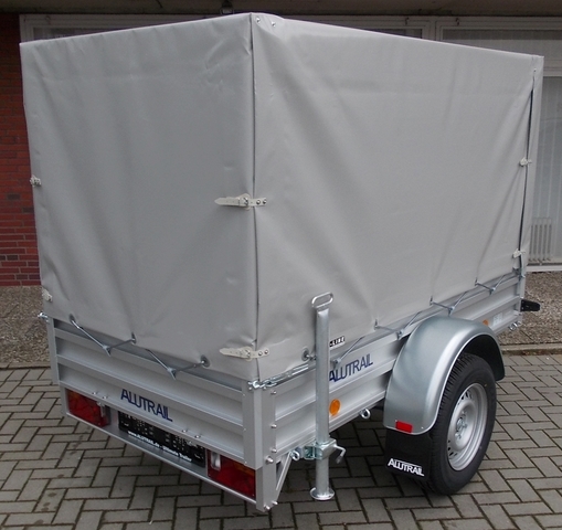 Alutrail 12B22.12 Eco-Edition mit Hochplane 135cm Innenhöhe, Tempo 100 und 2 Heckstützen