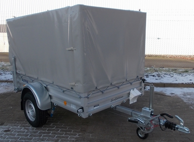 Alutrail 12B24.14 Eco-Edition mit Hochplane 135cm Innenhöhe, Tempo 100 und 2 Heckstützen