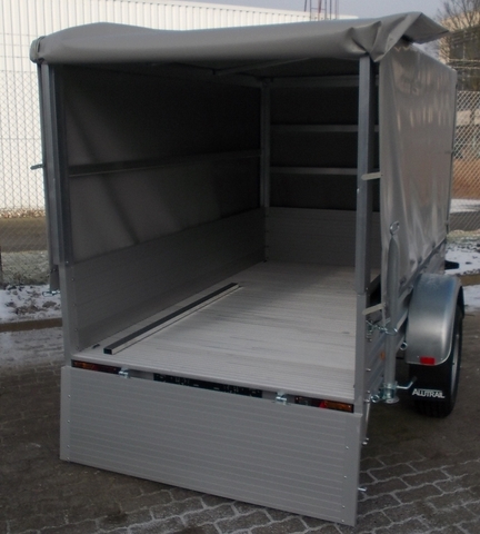 Alutrail 12B24.14 Eco-Edition mit Hochplane 135cm Innenhöhe, Tempo 100 und 2 Heckstützen