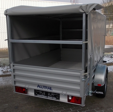 Alutrail 12B24.14 Eco-Edition mit Hochplane 135cm Innenhöhe, Tempo 100 und 2 Heckstützen