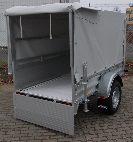 Alutrail 12 BL 22.12 mit Hochplane 130cm Innenhöhe und 2 Heckstützen