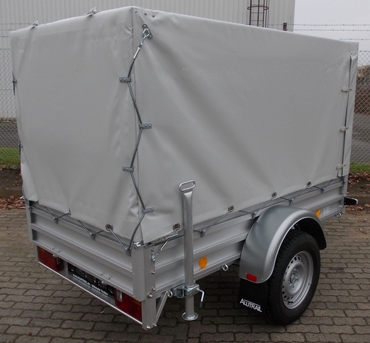Alutrail 12 BL 22.12 mit Hochplane 130cm Innenhöhe und 2 Heckstützen