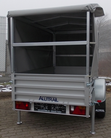 Alutrail 75U22.12 Eco-Edition mit Hochplane 135cm Innenhöhe, Tempo 100 und 2 Heckstützen
