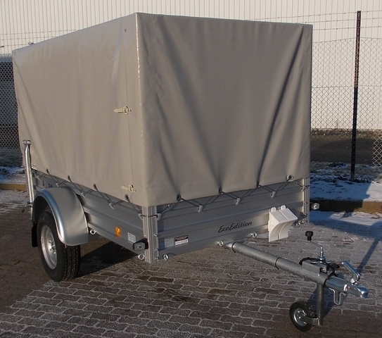 Alutrail 75U24.14 Eco-Edition mit Hochplane 135cm Innenhöhe, Tempo 100 und 2 Heckstützen