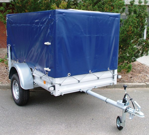 Alutrail 75 G 22.12 mit Hochplane 120cm Innenhöhe, Stützrad und 2 Heckstützen