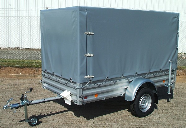 Alutrail 75 U 26.14 mit Hochplane 150cm Innenhöhe und 2 Heckstützen