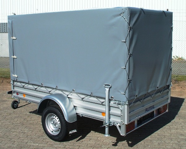 Alutrail 75 U 26.14 mit Hochplane 150cm Innenhöhe und 2 Heckstützen
