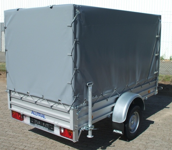 Alutrail 75 U 26.14 mit Hochplane 150cm Innenhöhe und 2 Heckstützen