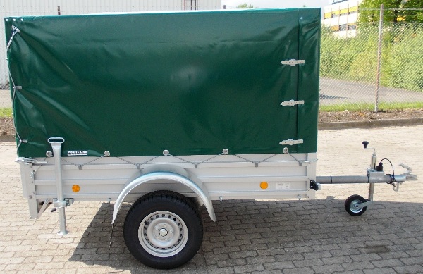 Alutrail 75 UL 22.12 mit Hochplane 130cm Innenhöhe und 2 Heckstützen