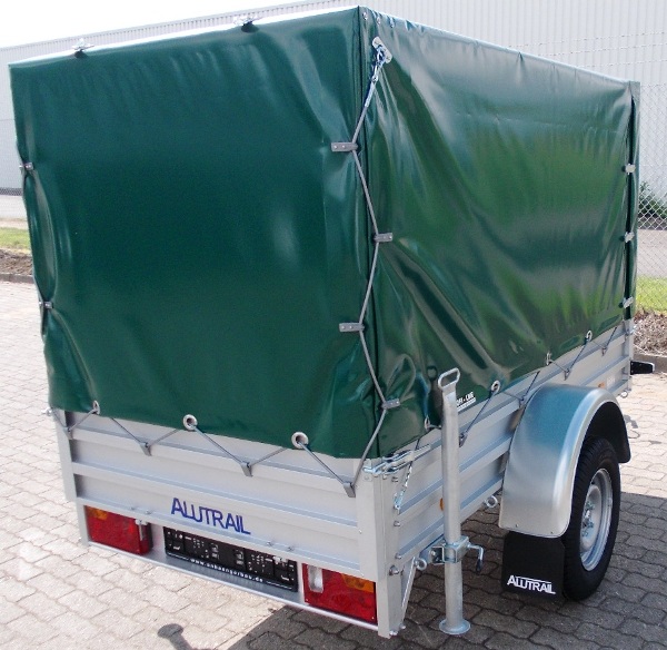 Alutrail 75 UL 22.12 mit Hochplane 130cm Innenhöhe und 2 Heckstützen