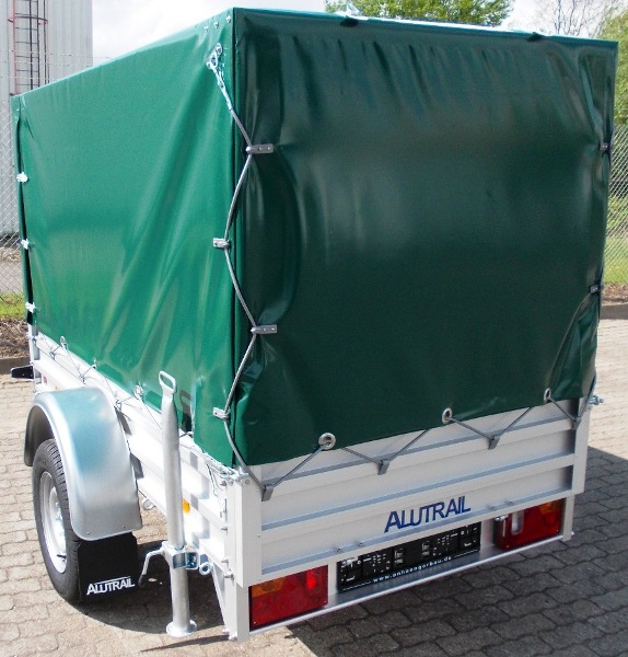 Alutrail 75 UL 22.12 mit Hochplane 130cm Innenhöhe und 2 Heckstützen