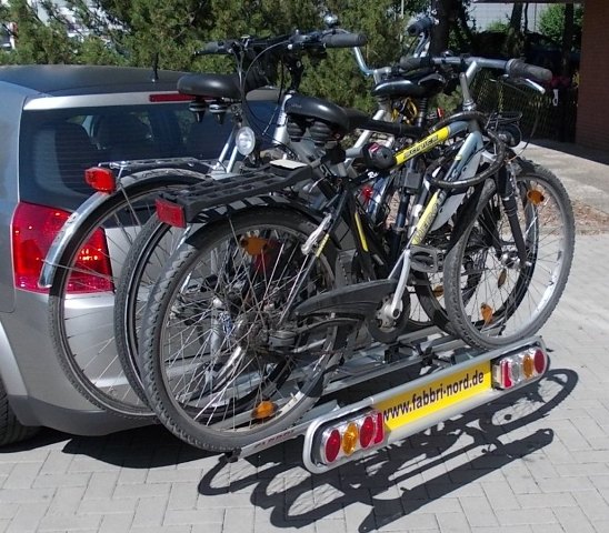 Fabbri Nr.6201945 Bici Exclusiv Deluxe 3, Heckträger für 3 Fahrräder - Montage an AHK