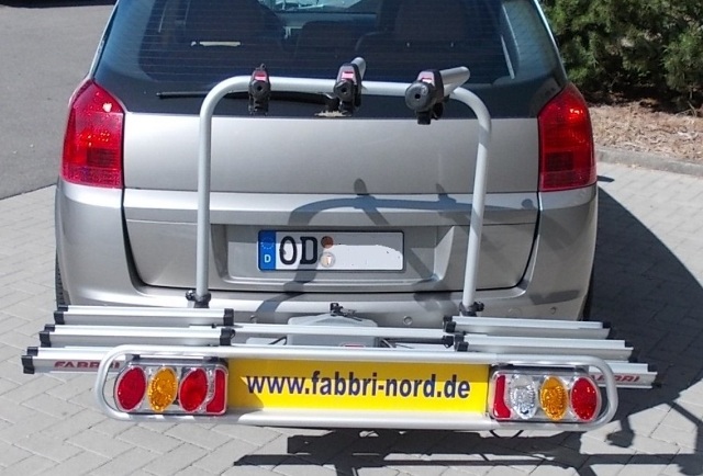 Fabbri Nr.6201945 Bici Exclusiv Deluxe 3, Heckträger für 3 Fahrräder - Montage an AHK