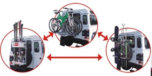 Fabbri Nr.6950251 Gringo Bici, Heckträger für 2 Fahrräder, Montage am Ersatzrad eines Geländefahrzeuges