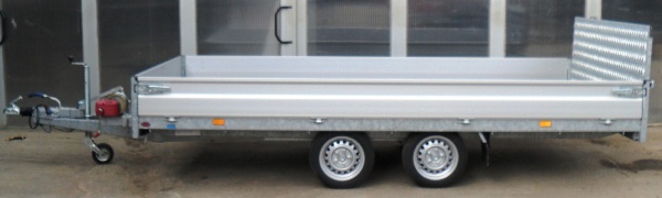 Hapert Indigo HT-2 Tansporter, 405x201cm, mit 30cm Alubordwänden, 2700KG zul. GG