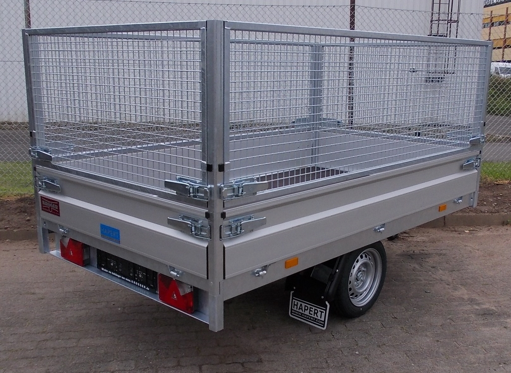 Hapert Cobalt Hb 1 260x150cm 1500kg Heckkipper Mit Gitteraufsatz Pkw Anhanger Von Kroger Fahrzeugbau Anhanger Gunstig Kaufen