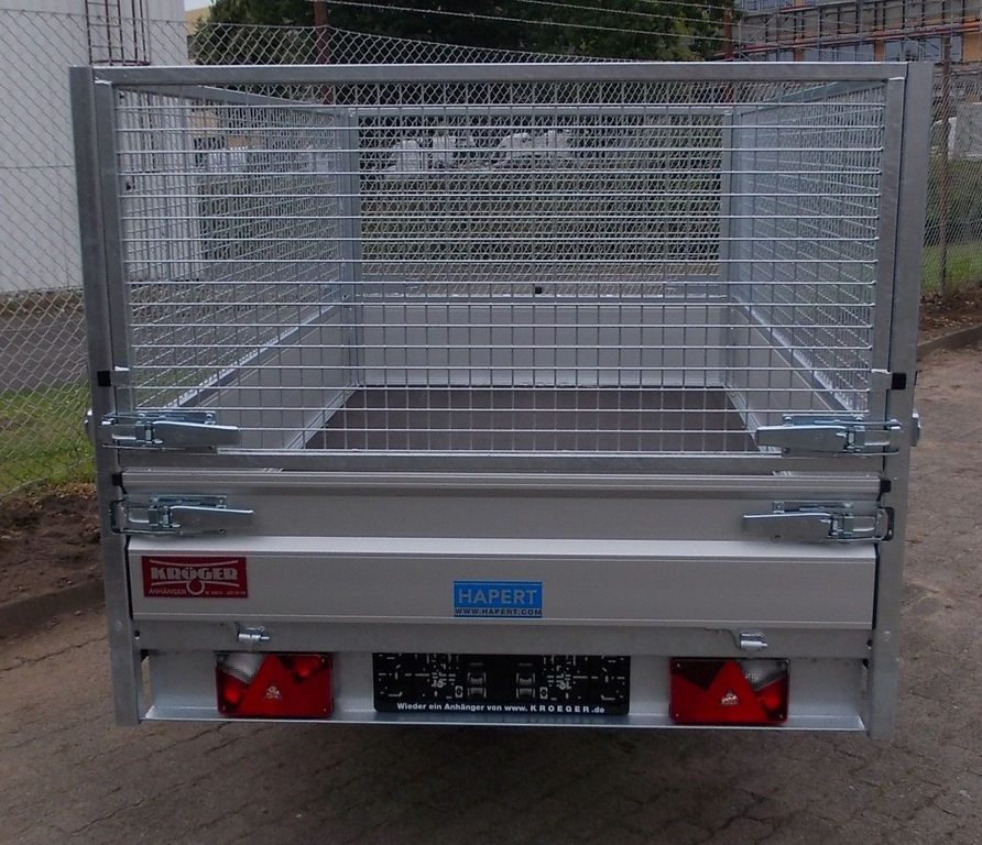 Hapert Cobalt Hb 1 260x150cm 1500kg Heckkipper Mit Gitteraufsatz Pkw Anhanger Von Kroger Fahrzeugbau Anhanger Gunstig Kaufen
