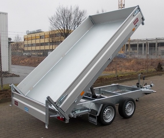 Hapert Cobalt HM-2, 305x180cm, Dreiseitenkipper mit Rampen und Stützen, e- und Handpumpe, 2700KG zul. GG