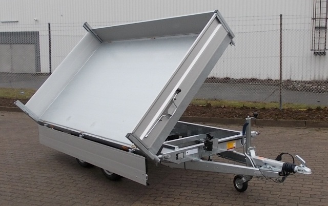 Hapert Cobalt HM-2, 305x180cm, Dreiseitenkipper mit Rampen und Stützen, e- und Handpumpe, 2700KG zul. GG