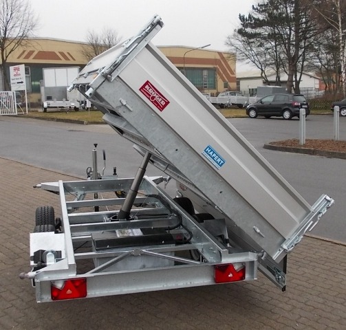 Hapert Cobalt HM-2, 305x180cm, Dreiseitenkipper mit Rampen und Stützen, e- und Handpumpe, 2700KG zul. GG