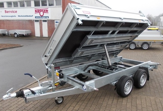Hapert Cobalt HM-2 Multi, 305x180cm, Dreiseitenkipper mit Rampen und Stützen, e- und Handpumpe, 3500KG zul. GG