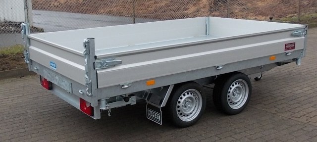 Hapert Cobalt HM-2 Multi, 305x180cm, Dreiseitenkipper mit Rampen und Stützen, e- und Handpumpe, 3500KG zul. GG
