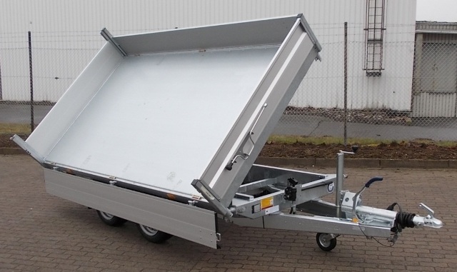 Hapert Cobalt HM-2 Multi, 305x180cm, Dreiseitenkipper mit Rampen und Stützen, e- und Handpumpe, 3500KG zul. GG