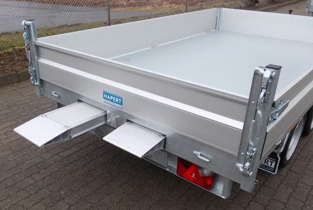 Hapert Cobalt HM-2 Multi, 305x180cm, Dreiseitenkipper mit Rampen und Stützen, e- und Handpumpe, 3500KG zul. GG