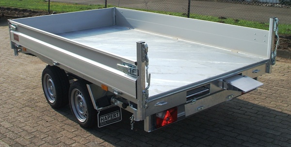 Hapert Cobalt HM-2 Ferro, 305x180cm, Dreiseitenkipper mit Rampen und Stützen, e- und Handpumpe, 3500KG zul. GG