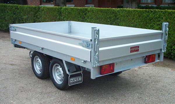 Hapert Cobalt HB-2, 280x160cm, Heckkipper mit Handpumpe, 2000KG zul. GG