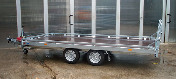 Hapert Indigo HT-2 Tansporter, 405x201cm, mit Reling, 2700KG zul. GG