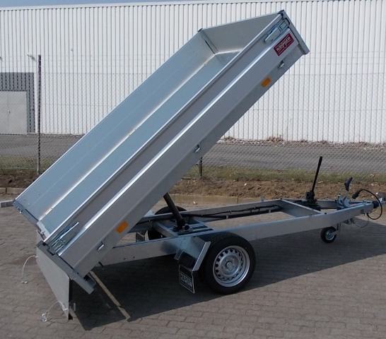 HAPERT Cobalt HB-1, 260x150cm, 1500KG zGG, Heckkipper mit Handpumpe, Bereifung: 195/50R13C