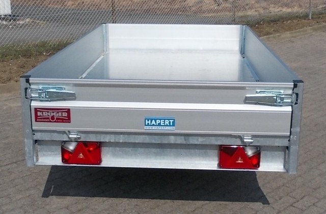 HAPERT Cobalt HB-1, 260x150cm, 1500KG zGG, Heckkipper mit Handpumpe, Bereifung: 195/50R13C