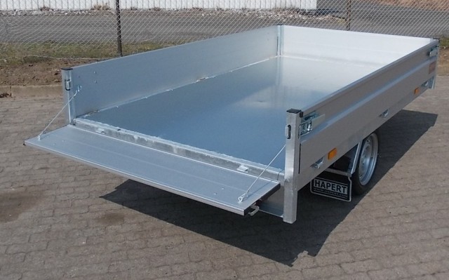 HAPERT Cobalt HB-1, 260x150cm, 1500KG zGG, Heckkipper mit Handpumpe, Bereifung: 195/50R13C