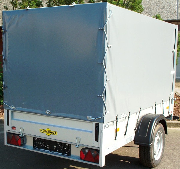 Humbaur HA 132513 mit Bugklappe und Hochplane 140cm Ladehöhe