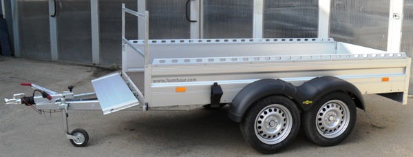 Humbaur HA 253015 mit Lochreling und Leitergestell, 2000kg zGG, 303x150cm, Einmaliger Abverkaufspreis