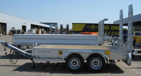 Humbaur Tieflader HS 504020 BS, 5000kg GG , stehende Auffahrampen